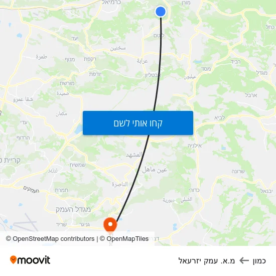 מפת כמון למ.א. עמק יזרעאל