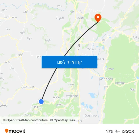 מפת אביבים לע'ג'ר