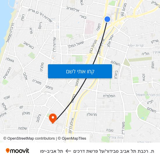 מפת ת. רכבת תל אביב סבידור/על פרשת דרכים לתל אביב-יפו