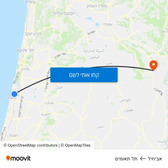 מפת אביחיל לתל תאומים