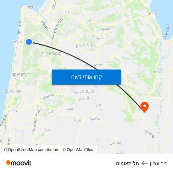 מפת ניר עציון לתל תאומים