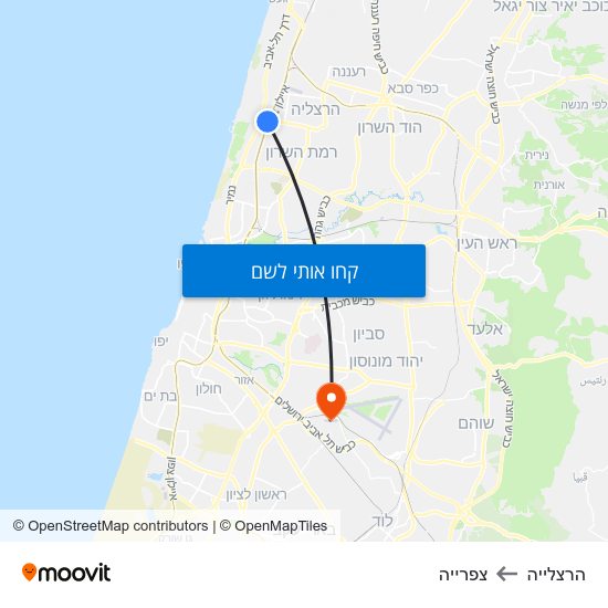 מפת הרצלייה לצפרייה