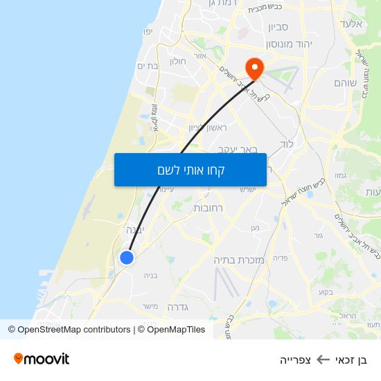 מפת בן זכאי לצפרייה