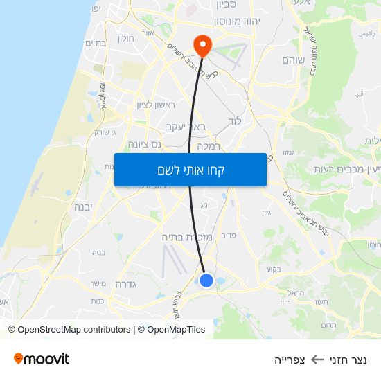 מפת נצר חזני לצפרייה