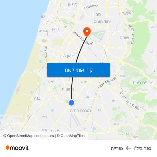 מפת כפר ביל"ו לצפרייה