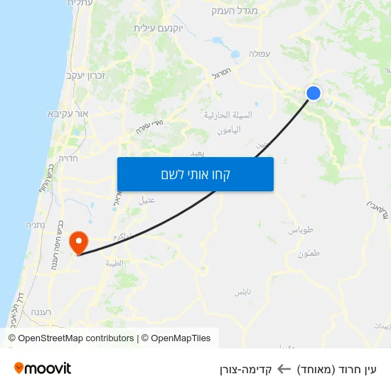 מפת עין חרוד (מאוחד) לקדימה-צורן