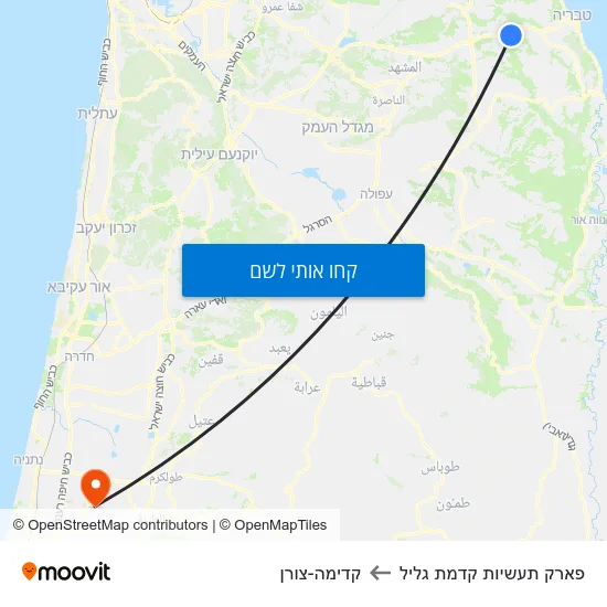 מפת פארק תעשיות קדמת גליל לקדימה-צורן