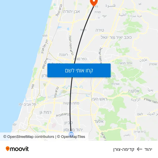 מפת יהוד לקדימה-צורן