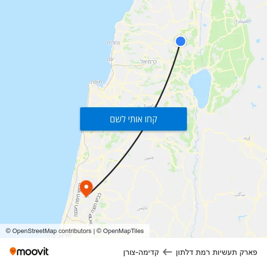 מפת פארק תעשיות רמת דלתון לקדימה-צורן