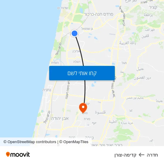 מפת חדרה לקדימה-צורן