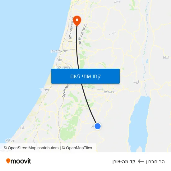 מפת הר חברון לקדימה-צורן