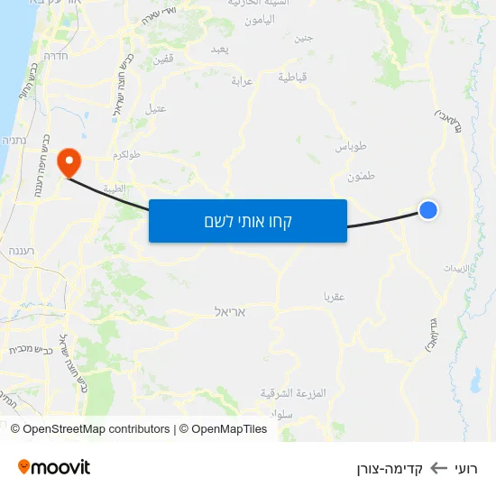 מפת רועי לקדימה-צורן