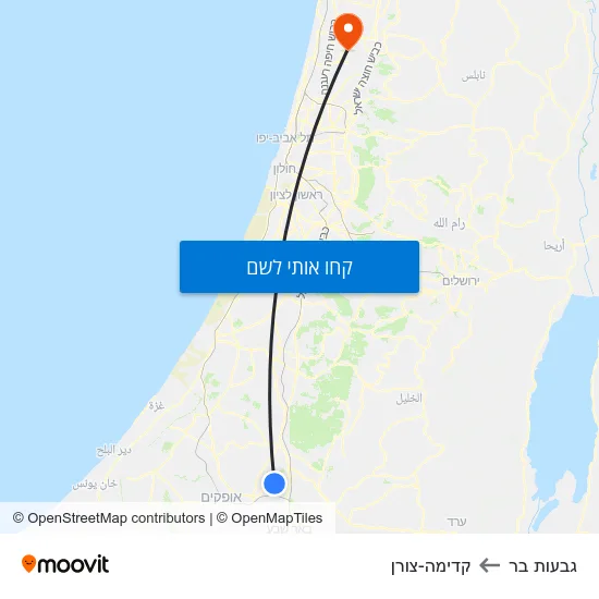 מפת גבעות בר לקדימה-צורן