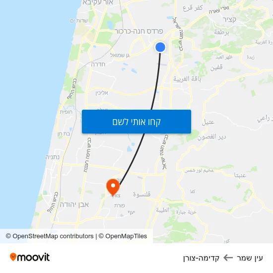 מפת עין שמר לקדימה-צורן