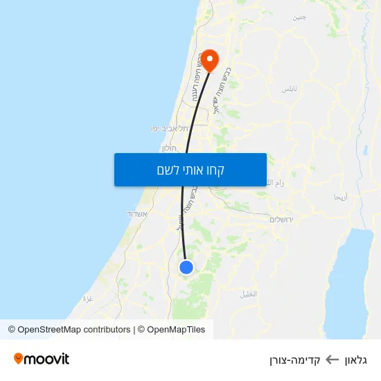 מפת גלאון לקדימה-צורן