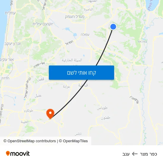 מפת כפר מצר לענב