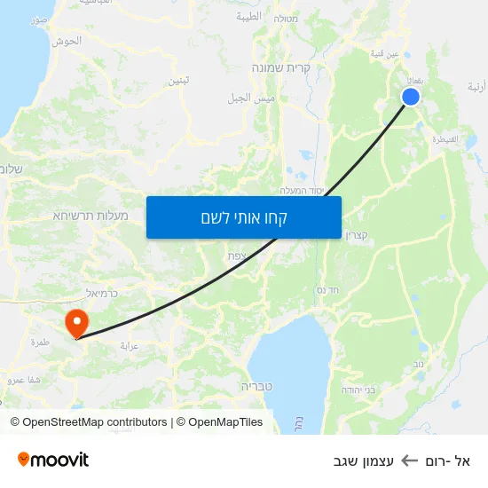 מפת אל -רום לעצמון שגב