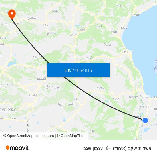 מפת אשדות יעקב (איחוד) לעצמון שגב