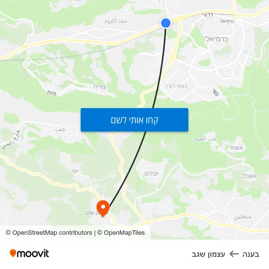 מפת בענה לעצמון שגב