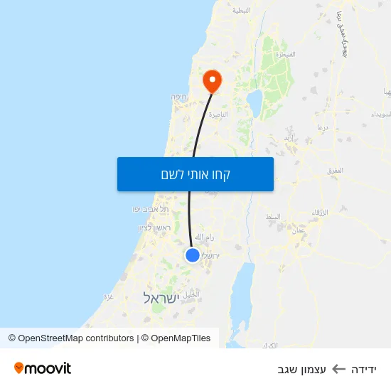 מפת ידידה לעצמון שגב