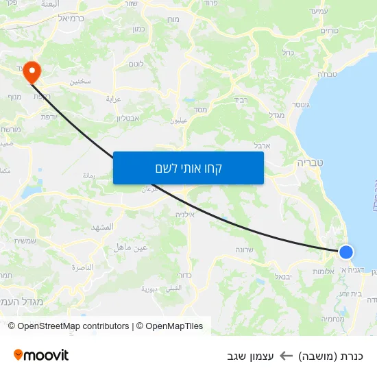מפת כנרת (מושבה) לעצמון שגב