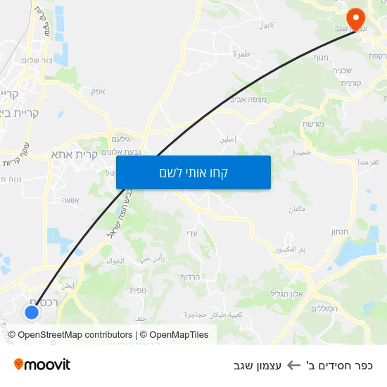 מפת כפר חסידים ב' לעצמון שגב