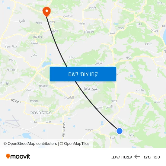 מפת כפר מצר לעצמון שגב