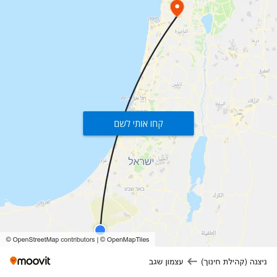 מפת ניצנה (קהילת חינוך) לעצמון שגב
