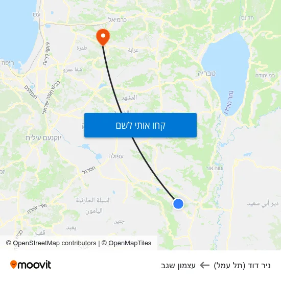 מפת ניר דוד (תל עמל) לעצמון שגב