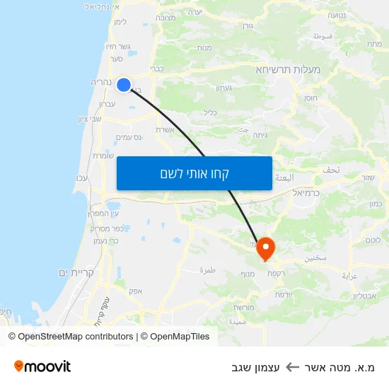 מפת מ.א. מטה אשר לעצמון שגב