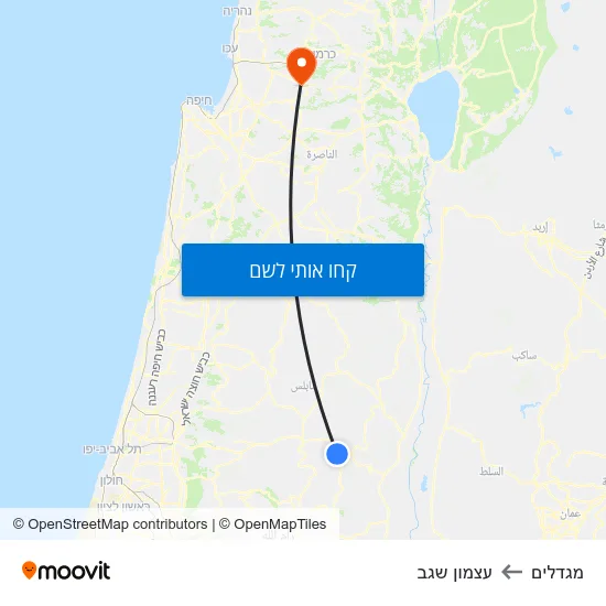 מפת מגדלים לעצמון שגב