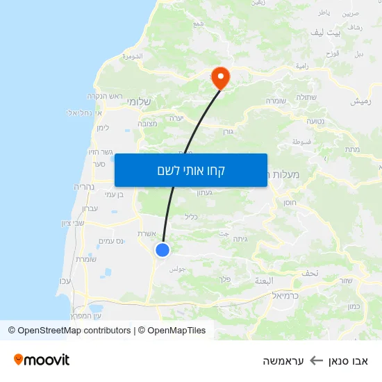 מפת אבו סנאן לעראמשה