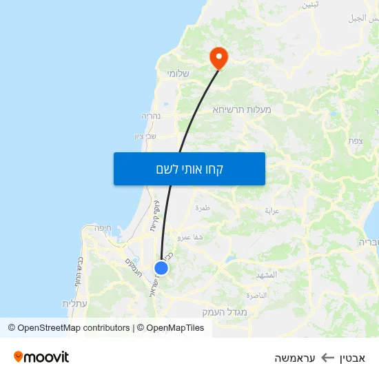 מפת אבטין לעראמשה