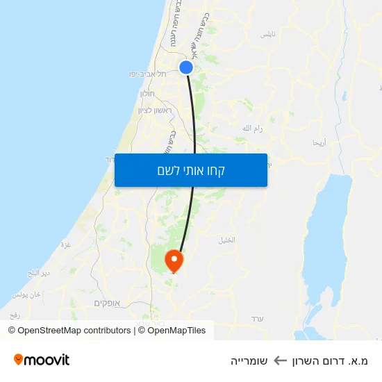 מפת מ.א. דרום השרון לשומרייה