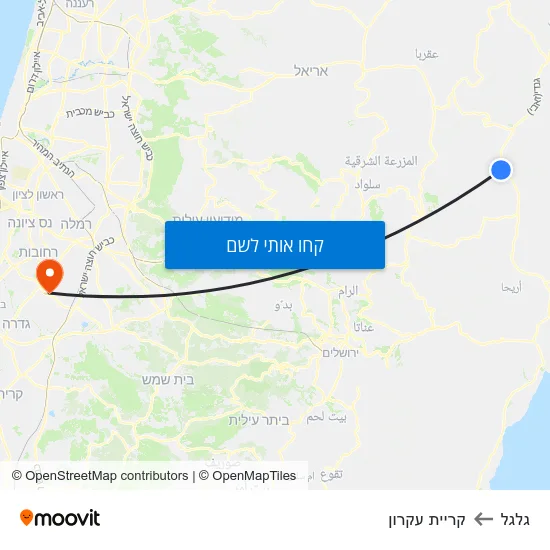 מפת גלגל לקריית עקרון