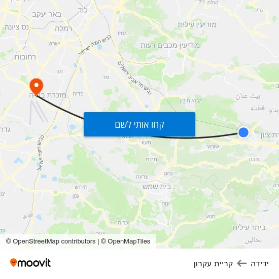 מפת ידידה לקריית עקרון