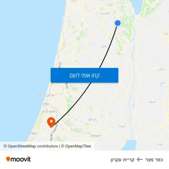 מפת כפר מצר לקריית עקרון