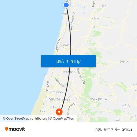 מפת נעורים לקריית עקרון