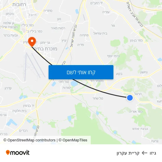מפת גיזו לקריית עקרון