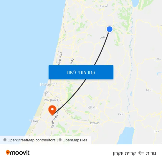מפת נורית לקריית עקרון