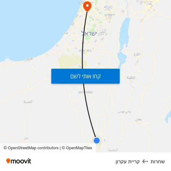 מפת שחרות לקריית עקרון