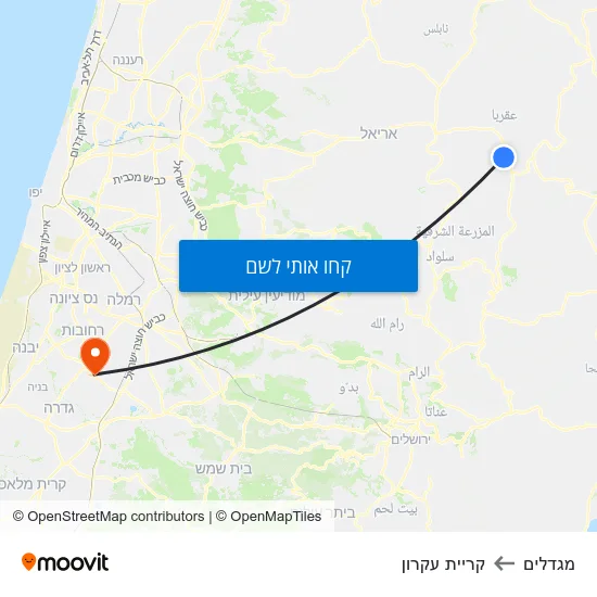 מפת מגדלים לקריית עקרון