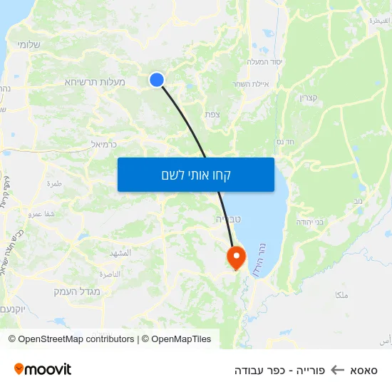 מפת סאסא לפורייה - כפר עבודה