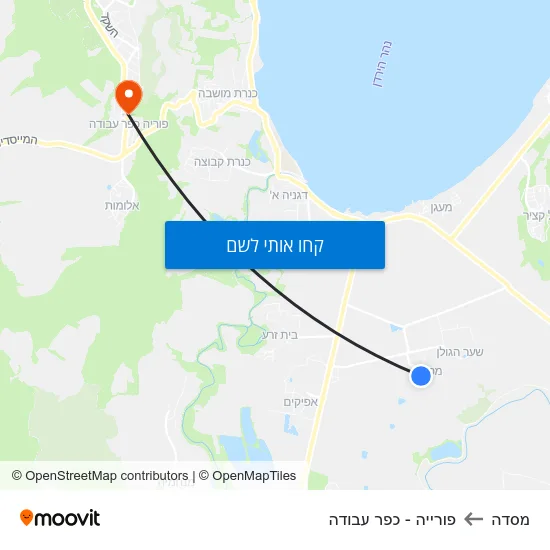 מפת מסדה לפורייה - כפר עבודה