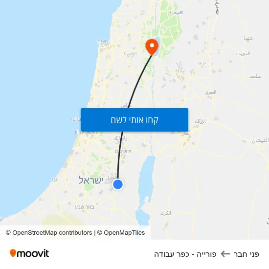 מפת פני חבר לפורייה - כפר עבודה