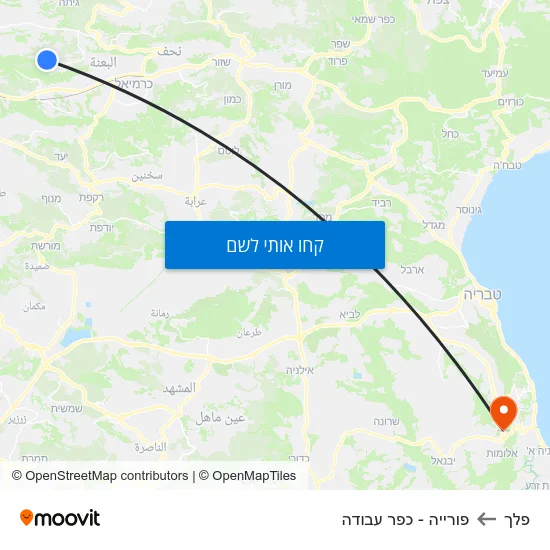 מפת פלך לפורייה - כפר עבודה