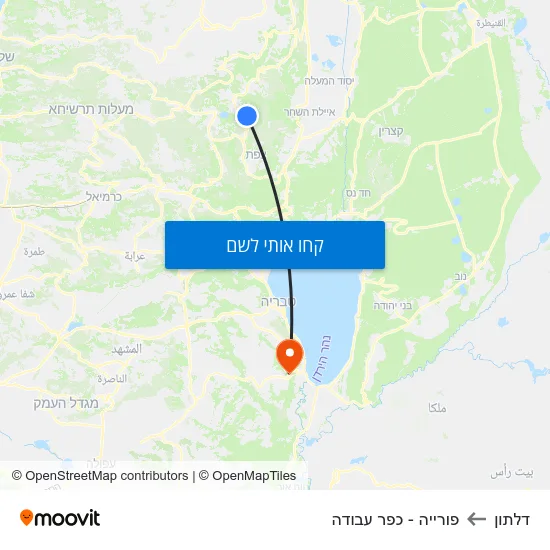 מפת דלתון לפורייה - כפר עבודה