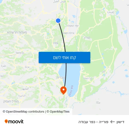 מפת דישון לפורייה - כפר עבודה