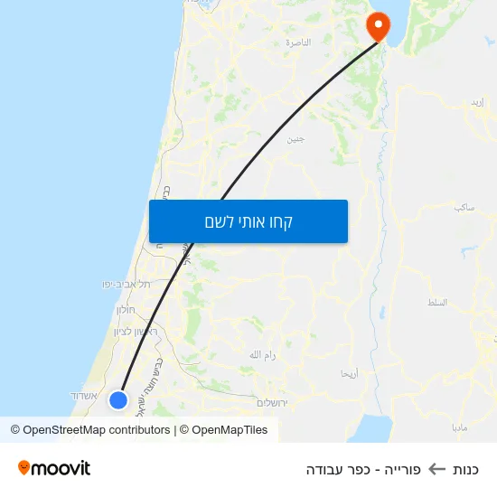 מפת כנות לפורייה - כפר עבודה