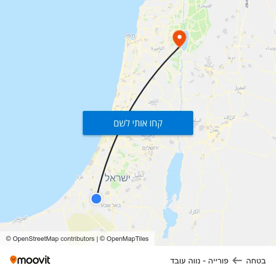 מפת בטחה לפורייה - נווה עובד